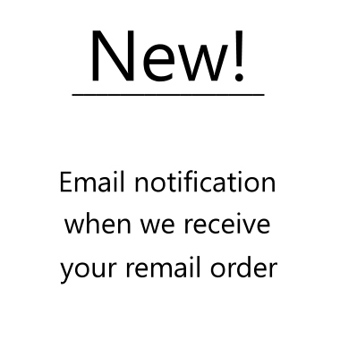 Email notification of order
